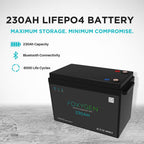 Foxygen 12V 230Ah LiFePO4 Lithium Leisure Battery with Bluetooth & Heating