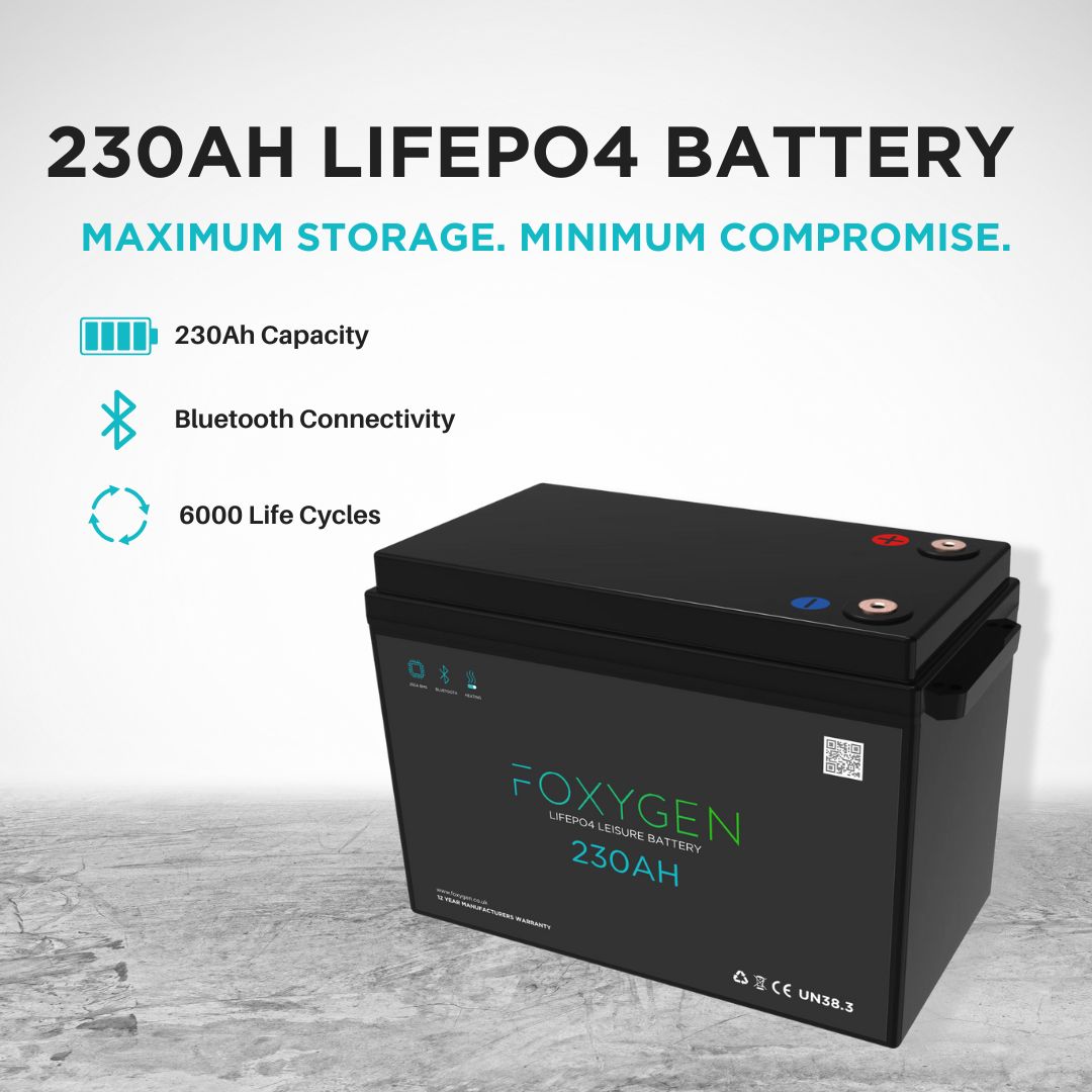 Foxygen 12V 230Ah LiFePO4 Lithium Leisure Battery with Bluetooth & Heating