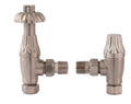 The Old London Thermostatic Radiator Valve Pack in Satin Nickel brings classic style and reliable temperature control to your heating system. Designed to complement traditional interiors, these valves offer both function and character. The thermostatic co