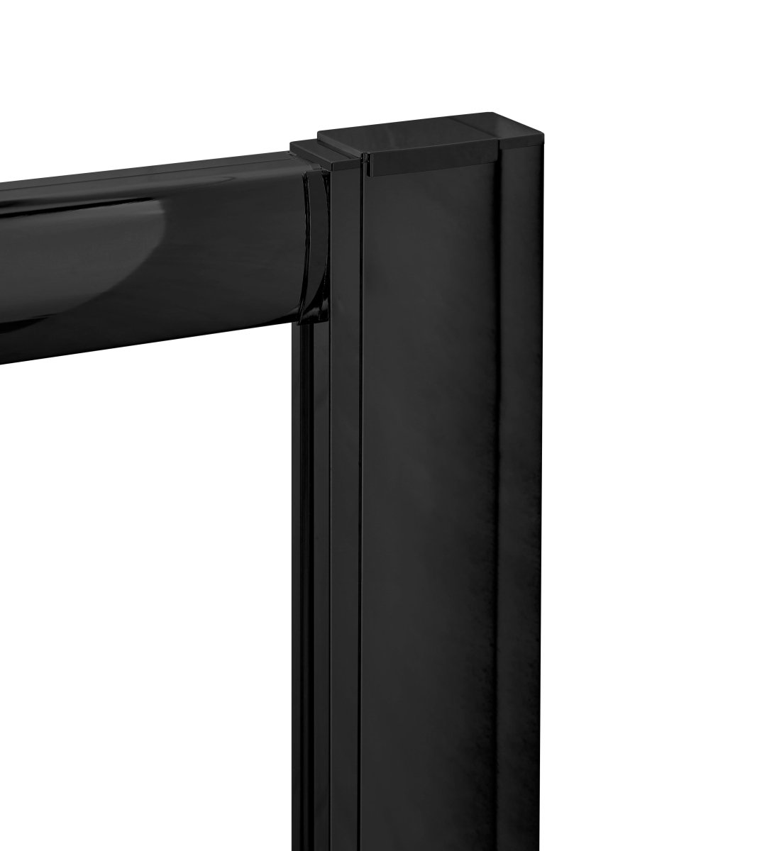 Nuie Rene Shower Profile Extension Kit, Modern Aluminium Bathroom Accessory Enclosures in Matt Black Finish, 1900mm