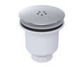 Nuie Straight Shower Tray Waste, Modern Round Easy Clean Polypropylene, Durable Shower Accessories in Chrome Finish