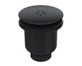 Nuie Straight Shower Tray Waste, Modern Round Easy Clean Polypropylene, Durable Shower Accessories in Matt Black Finish