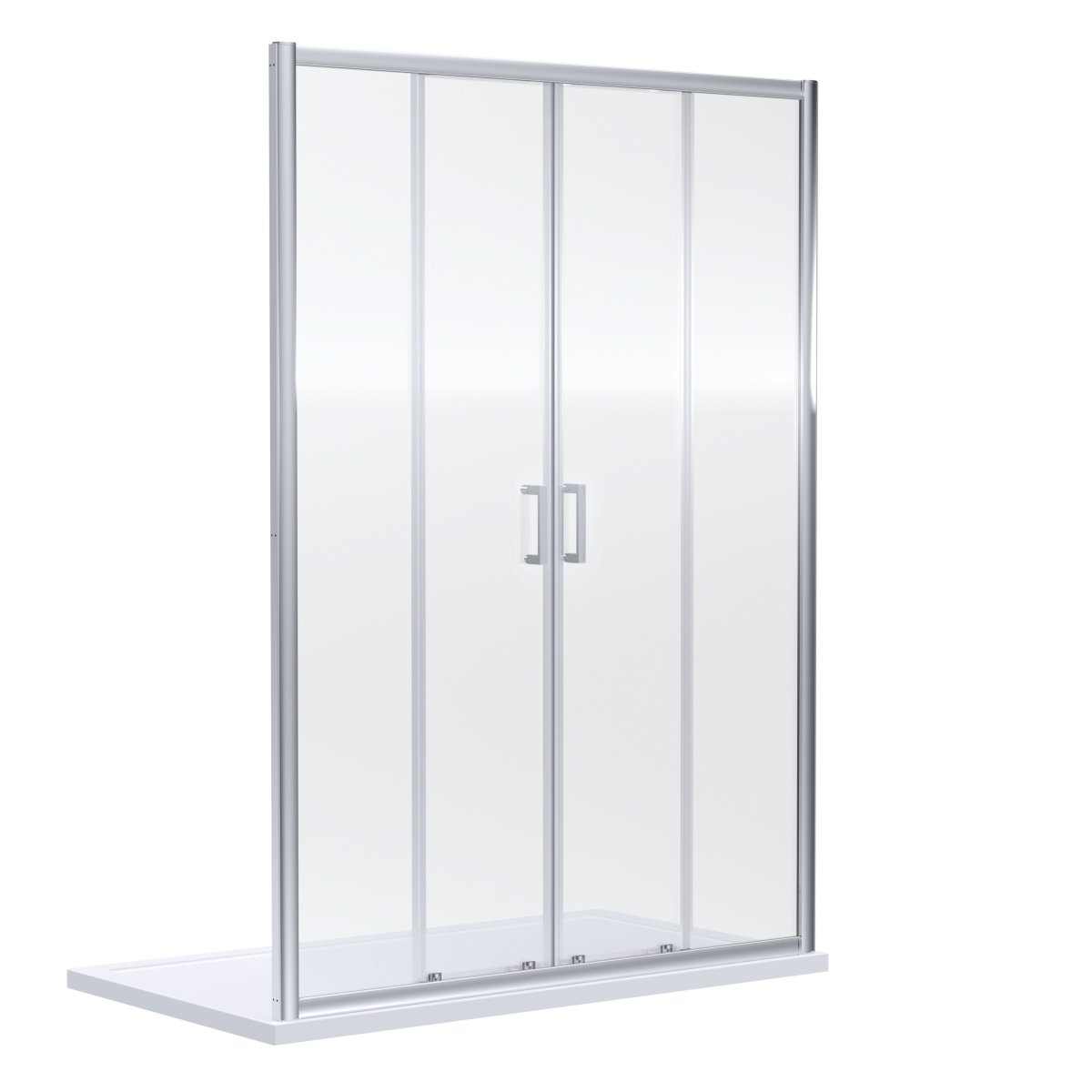 Matrix 6mm Glass Recessed Sliding Shower Door- Chrome