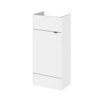 Hudson Reed Fusion Floor Standing 1 Door Vanity Unit without Basin, Modern Compact Bathroom Cabinet in Gloss White, 400mm