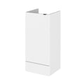 Hudson Reed Fusion Floor Standing 1 Door Base Unit without Basin, Modern Bathroom Furniture in Gloss White Finish, 400mm
