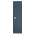 Hudson Reed Sarenna Wall Hung Tall Unit with Soft-Close Door, Modern Curved Design Bathroom Storage Cabinet in Mineral Blue, 350mm