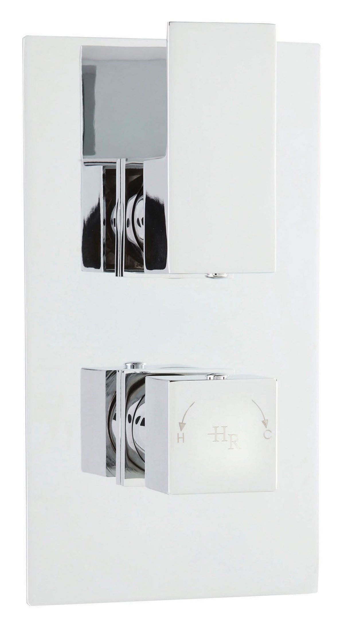 Hudson Reed Art Twin Thermostatic Shower Valve with Diverter, Concealed Shower Valve for Precise Control, Sleek Chrome Finish