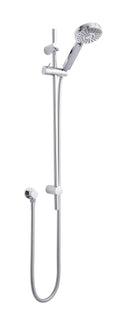 Hudson Reed Water Saving Slide Rail Kit, Multi-Function Handset & Shower Riser Rail Slider with Air Induction Technology, Chrome