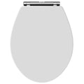 Old London Round Soft Close Toilet Seat,  White, Quick Release, Zinc Alloy Hinges, Traditional Look, Slow Close, 451x350mm