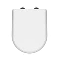 Nuie D Shape Soft Close Toilet Seat Black, Quick Release, Polypropylene Hinges, Stylish Dual Tone, Slow Close, 446x364mm