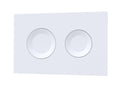 Nuie Round Dual Flush Push Button, Concealed Toilet Flush Button for Wall Hung Toilets, Luxury Accessories in White