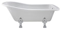 Old London Brockley Freestanding Bath Tub with Pride Leg Set, Durable Double Ended Traditional Bathroom Style in White, 1500mm