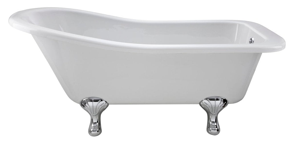 Old London Brockley Freestanding Bath Tub with Corbel Leg Set, Durable Double Ended Traditional Bathroom Style in White, 1500mm