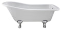 Old London Brockley Freestanding Bath Tub with Corbel Leg Set, Durable Double Ended Traditional Bathroom Style in White, 1500mm