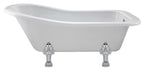 Old London Brockley Freestanding Bath Tub with Pride Leg Set, Durable Single Ended Traditional Bathroom Style in White, 1700mm