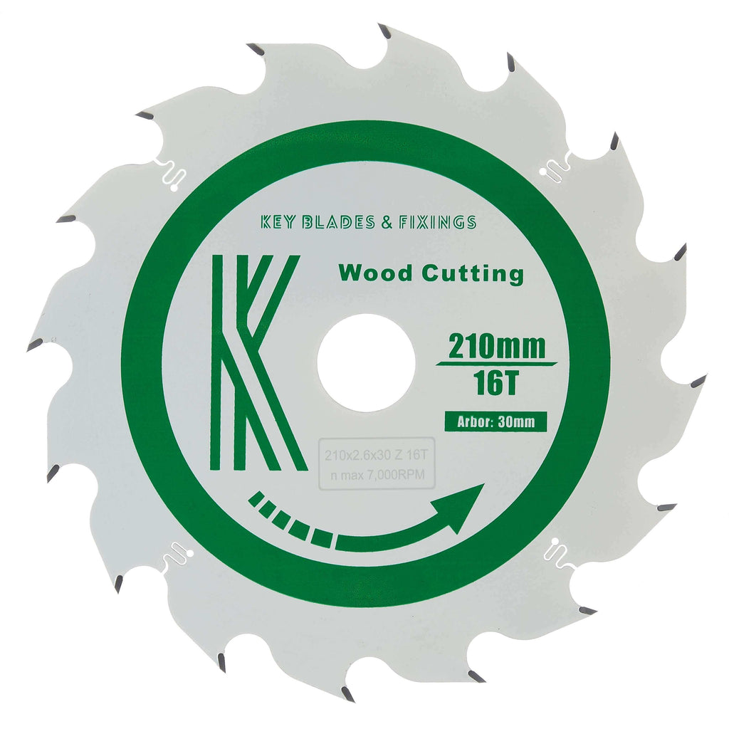 Circular Saw Blades 210mm x 30mm x 2.6mm 16T ATB  - Cougar