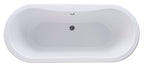 Old London Kingsbury Freestanding Bath Tub with Corbel Leg Set, Durable Double Ended Traditional Bathroom Style in White, 1700mm