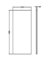 Hudson Reed Fusion Fitted Decorative End Panel, Bathroom Vanity Unit Side Panel for Modern Bathrooms in Gloss White, 890 x 370mm