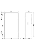 Hudson Reed Fusion Fitted Floor Standing WC Unit, Compact Back to Wall Bathroom WC Unit for Small Bathrooms in Charcoal Black, 500mm