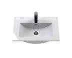 Hudson Reed Urban Floor Standing 2 Soft Close Door Vanity Unit with Minimalist Basin, Modern Vanity Unit in Satin White, 600mm