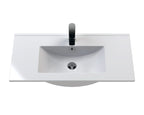 Hudson Reed Urban Floor Standing 2 Door 1 Drawer Vanity Unit with Minimalist Basin, Modern Vanity Unit in Satin Grey, 800mm
