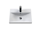 Hudson Reed Urban Floor Standing 2 Soft Close Door Vanity Unit with Thin-Edge Basin, Modern Vanity Unit in Satin Grey, 800mm