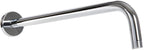 iBathUK Fastiq Fixed Shower Head Arm, Wall Mounted Modern Stainless Steel, Premium Shower Accessory for Modern Bathrooms, 400mm