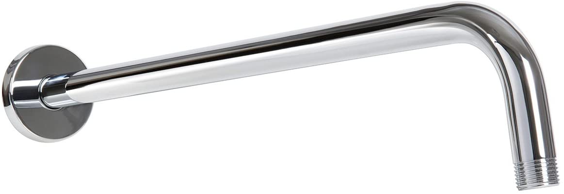 iBathUK Fastiq Fixed Shower Head Arm, Wall Mounted Modern Stainless Steel, Premium Shower Accessory for Modern Bathrooms, 400mm