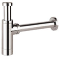 iBathUK Trapure Modern Round Solid Brass Basin Bottle Waste Trap, Sleek Chrome Sink Drain Kit