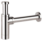 iBathUK Trapure Modern Round Solid Brass Basin Bottle Waste Trap, Sleek Chrome Sink Drain Kit