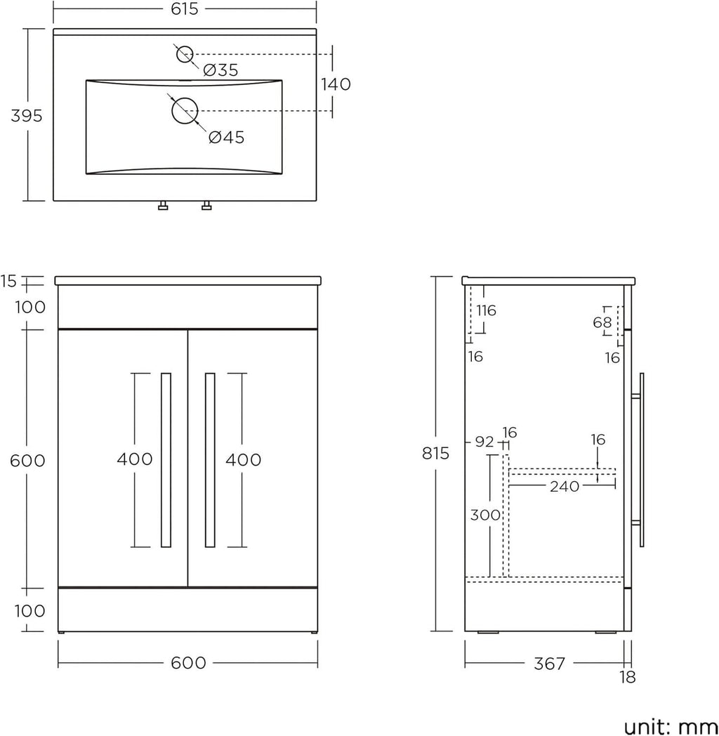 iBathUK Arvon Shower Bath Suite, Straight Bathtub with Glass Screen, Gloss Vanity Basin Unit & Close Coupled Toilet Set, Combined Toilet and Sink Unit