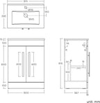 iBathUK Arvon Shower Bath Suite, Straight Bathtub with Glass Screen, Gloss Vanity Basin Unit & Close Coupled Toilet Set, Combined Toilet and Sink Unit