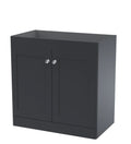 Hudson Reed Classique Components Floor Standing 2-Door Vanity Unit, Stylish Single Vanity Unit with Soft Close Doors, Soft Black, 800mm