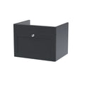 Hudson Reed Classique Components Wall Hung 1-Drawer Vanity Unit, Stylish Single Vanity Unit with Soft Close Drawer, Soft Black, 600mm