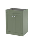 Hudson Reed Classique Components Floor Standing 2-Door Vanity Unit, Stylish Single Vanity Unit with Soft Close Doors, Satin Green, 600mm