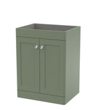 Hudson Reed Classique Components Floor Standing 2-Door Vanity Unit, Stylish Single Vanity Unit with Soft Close Doors, Satin Green, 600mm