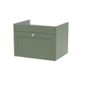 Hudson Reed Classique Components Wall Hung 1-Drawer Vanity Unit, Stylish Single Vanity Unit with Soft Close Drawer, Satin Green, 600mm