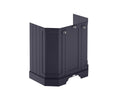 Old London Floor Standing Angled 3 Door Vanity Unit with Ceramic Basin, Traditional Bathroom Sink Cabinet in Twilight Blue, 600mm