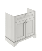 Old London Floor Standing Vanity Unit, Durable 2 Soft Close Door Sink Cabinet with Shelf, Traditional Bathroom Vanity Unit with Basin Storage in Timeless Sand, 800mm