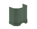 Old London Floor Standing Angled 3 Door Vanity Unit with Ceramic Basin, Traditional Bathroom Sink Cabinet in Storm Grey, 600mm