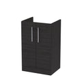 Hudson Reed Arno Floor Standing Vanity Unit, Durable 2 Soft Close Door Bathroom Sink Vanity Unit with Shelf in Charcoal Black, 500mm