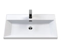 Hudson Reed 1 Tap Hole Minimalist Furniture Basin, Durable Ceramic Wash Basin Sink Bowl in White Gloss Finish, 800 x 460mm