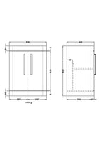 Hudson Reed Parade Component Floor Standing 2 Soft Close Door Vanity Unit, Bathroom Vanity Units with Storage in Satin Green, 600mm