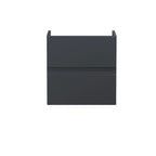 Hudson Reed Urban Wall Hung Vanity Unit, Durable 2 Soft Close Drawers Handless Vanity Unit with Storage for Modern Bathrooms in Soft Black Finish, 500mm
