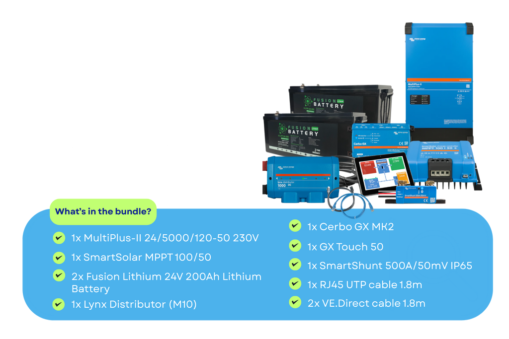 24v Off-Grid Pack | Victron & Fusion