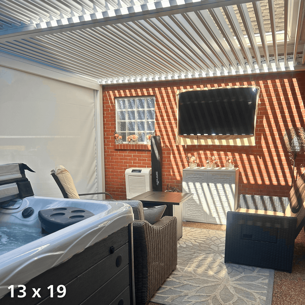 Villa Pergola - Motorized Louver w/ Edge Lighting
