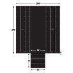 Lumber Tarp 24' X 26' - 3 Rows of D-Rings & End Flap