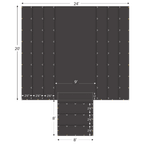 24' x 20' Lumber End Tarp – 18 oz Vinyl