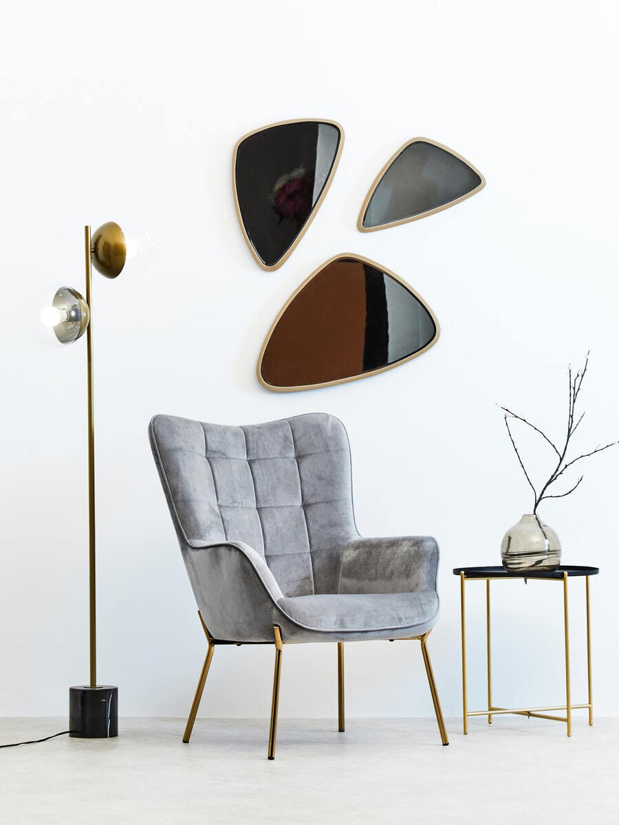Revive Gold Finish Metal Floor Lamp