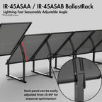 IntegraRack IR-45ASAB BallastRack Seasonably Adjustable Solar Module Rack - Black Zinc